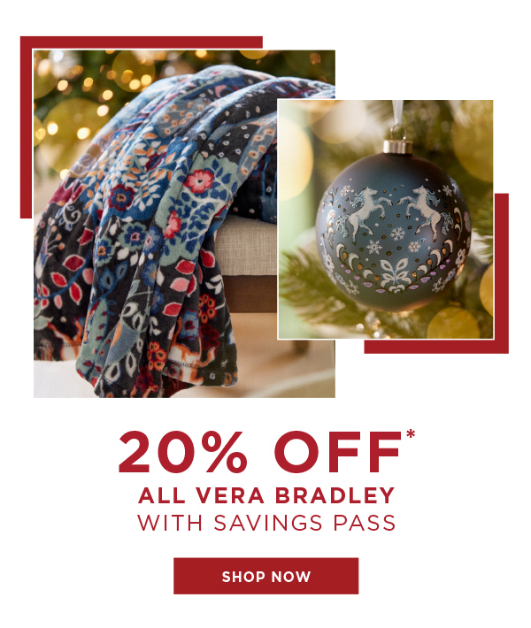 20% All Vera Bradley With Savings Pass