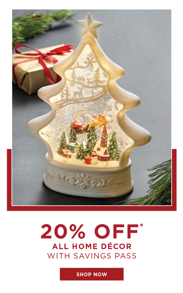 20% Off All Home Decor With Savings Pass