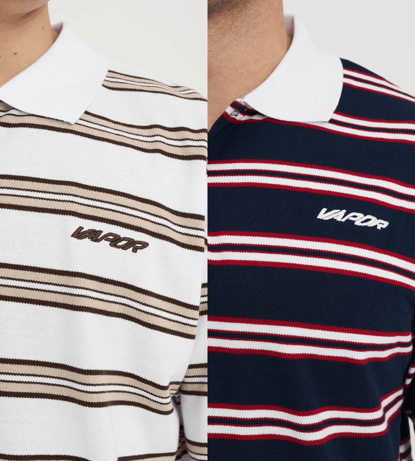 Vapor Short Sleeve Polo in Blanc & Ink Navy