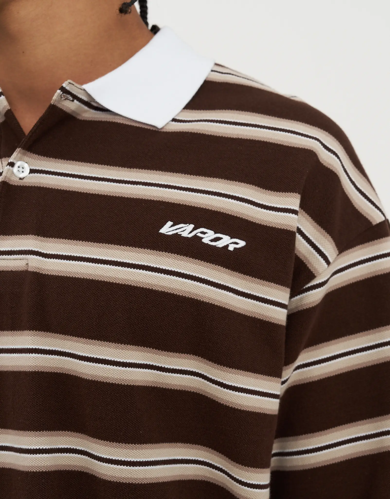 Vapor Short Sleeve Polo in Bitter Brown