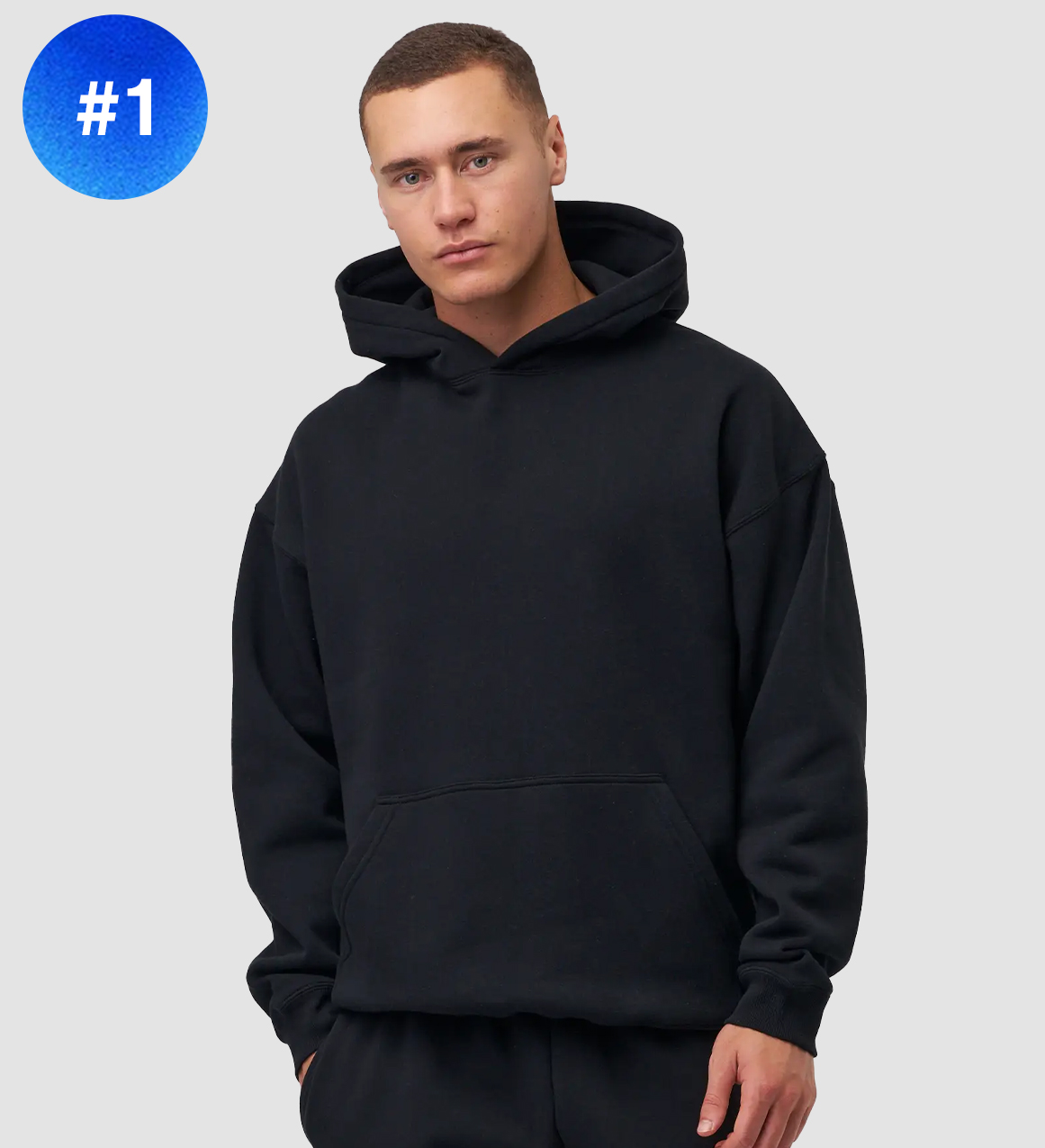 #1 - Oversized Heavyweight Hoodie in Black