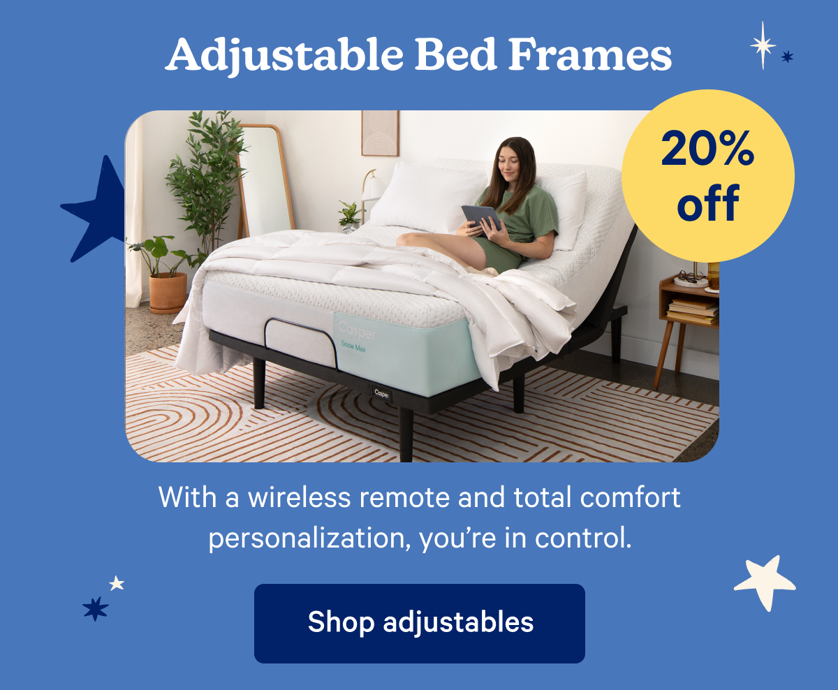 Adjustable Bed Frames; With a wireless remote and total comfort personalization, you're in control.