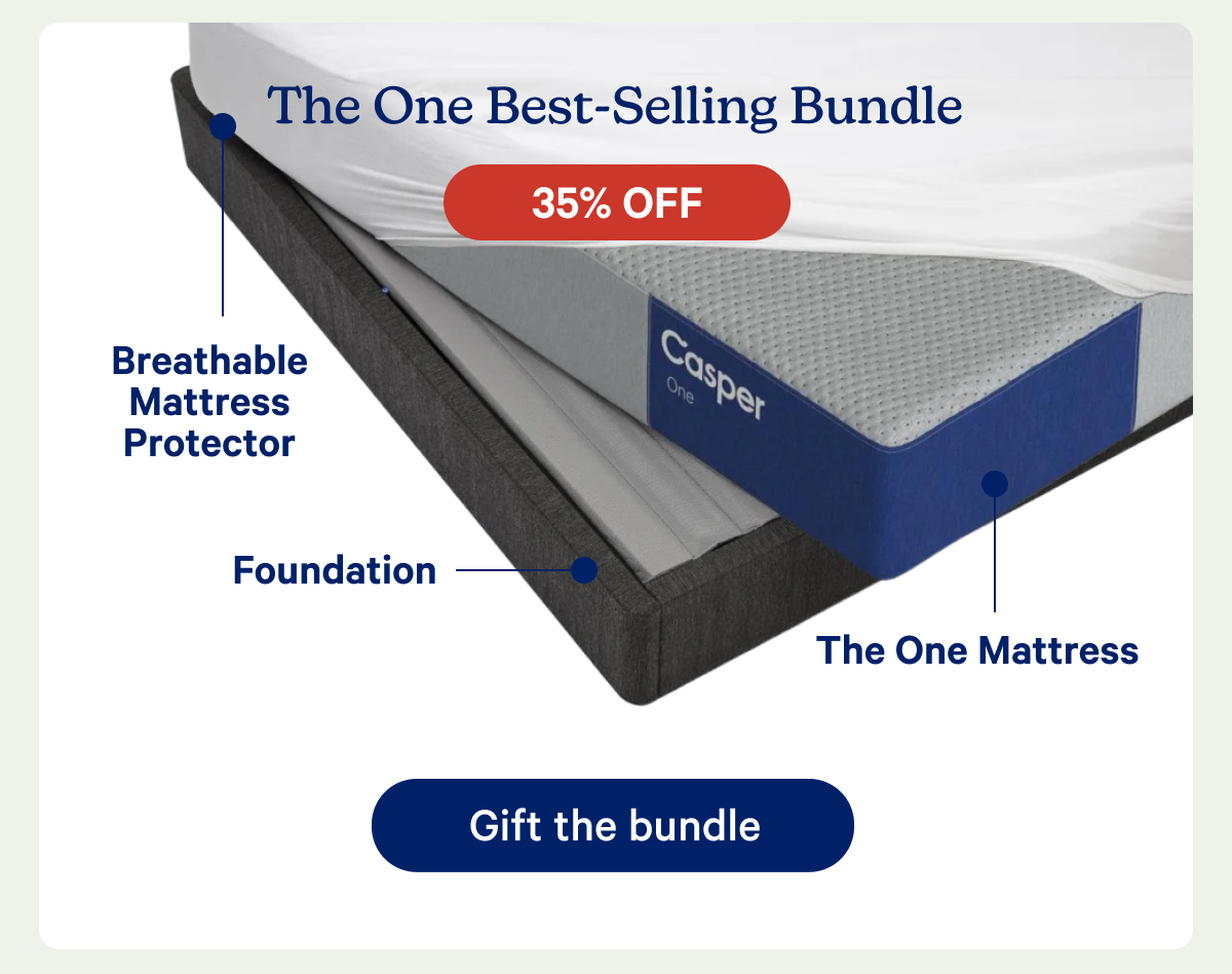 The One Best-Selling Bundle; Breathable Mattress Protector, Foundation, The One Mattress