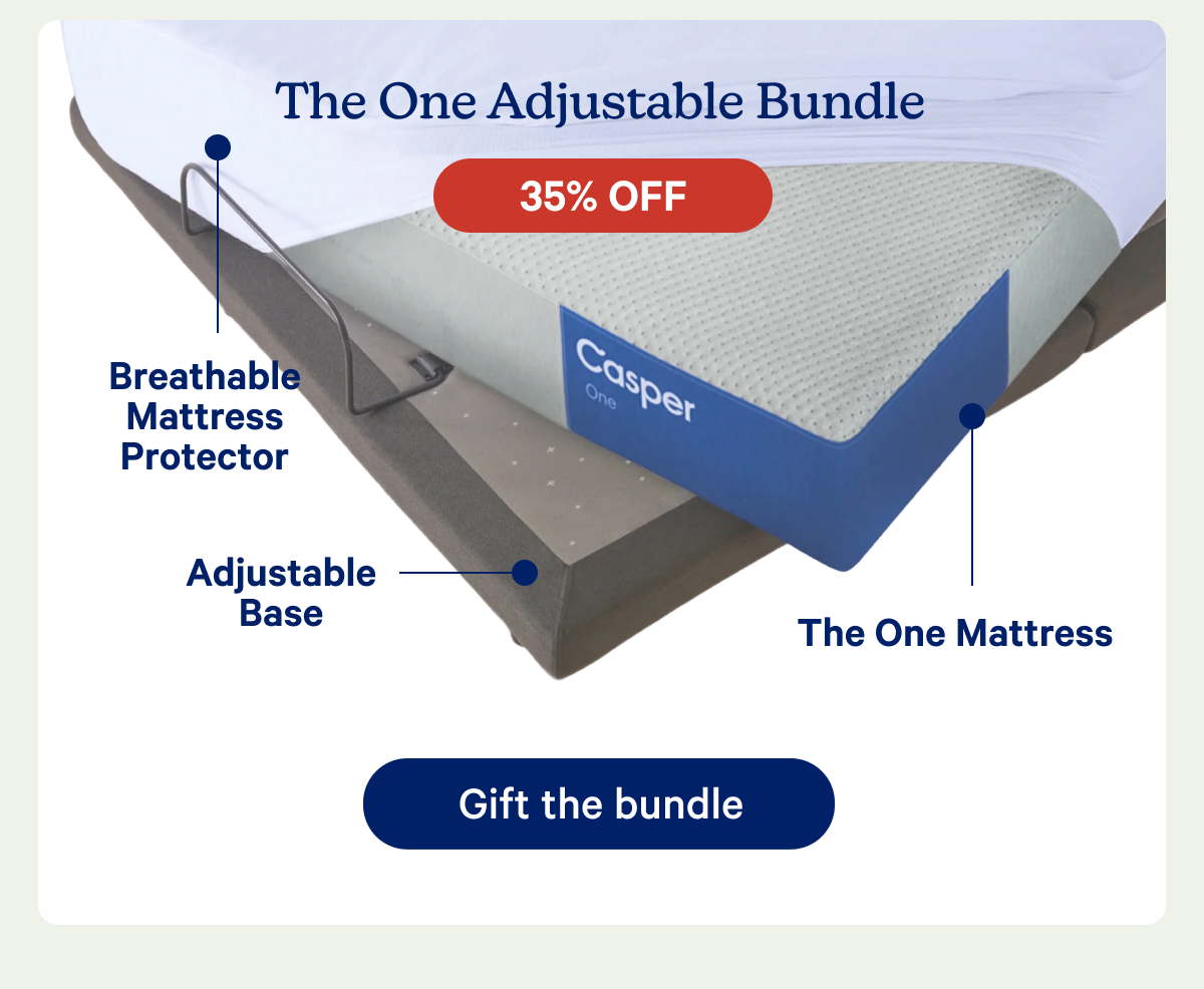 The One Adjustable Bundle; Breathable Mattress Protector + Adjustable Base + The One Mattress