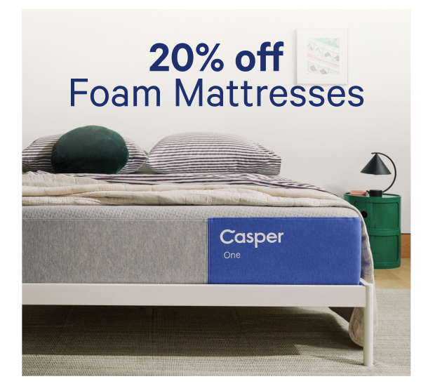 20% off foam mattresses