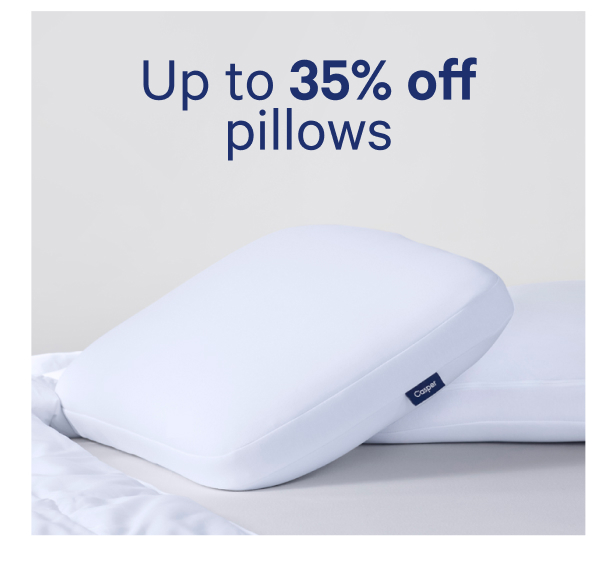 up to 35% off pillows
