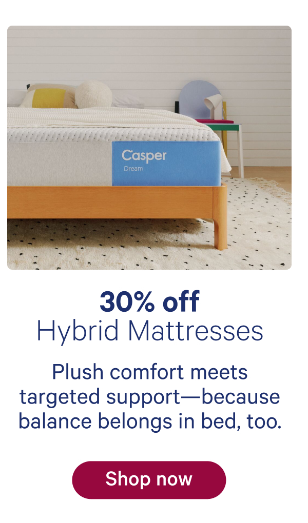 30% off Hybrid Mattresses