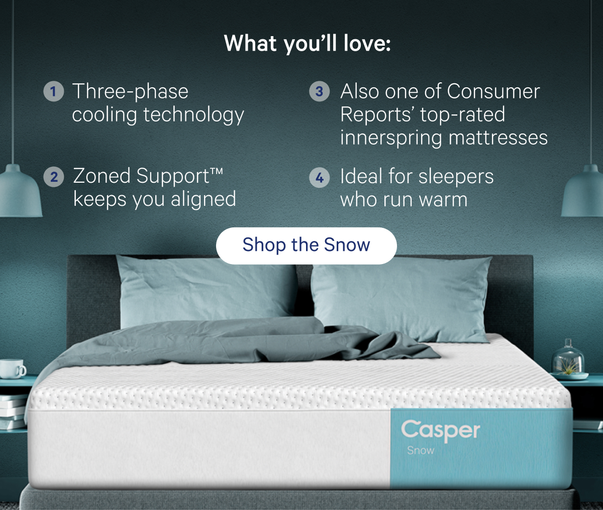 What you'll love: Three-phase cooling technology, Zoned Support keeps you aligned, Also one of Consumer Reports' top-rated innerspring mattresses, Ideal for sleepers who run warm