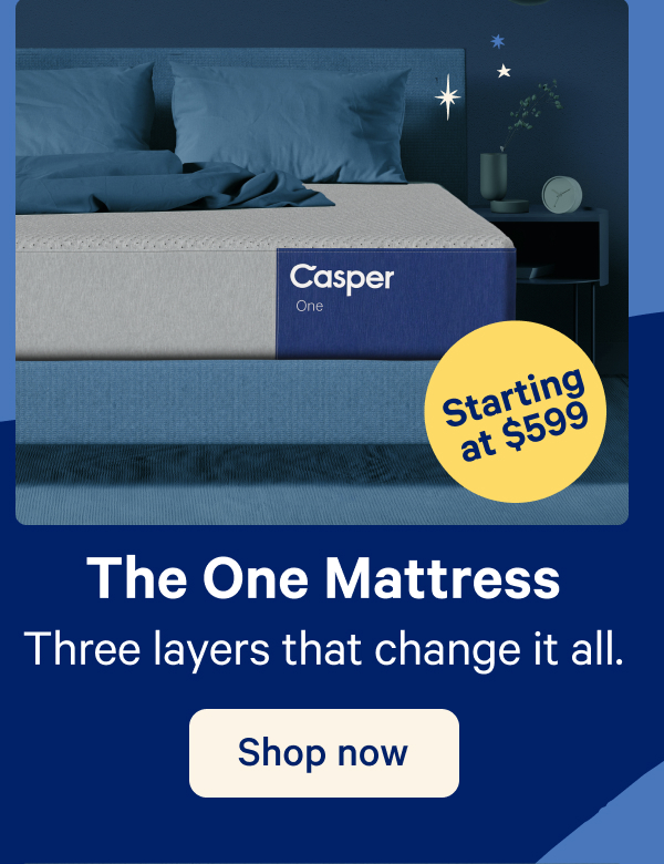 The One Mattress; Three layers that change it all.