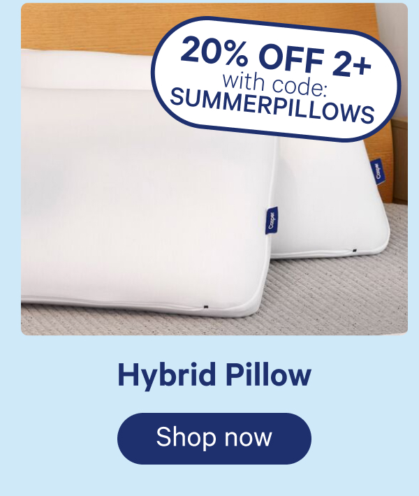 Hybrid Pillow; 20% off 2+ with code: SUMMERPILLOWS