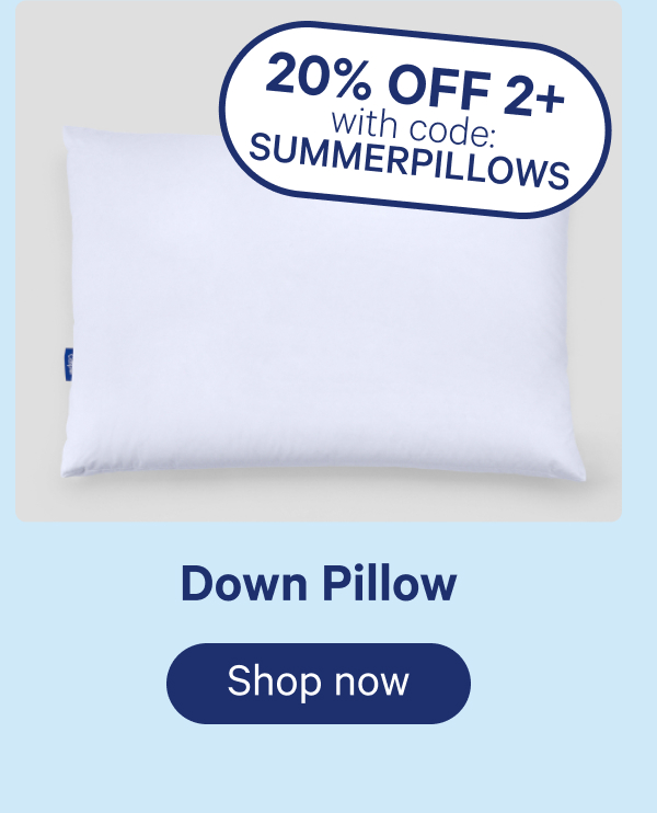 Down Pillow 20% off 2+ with code: summerpillows