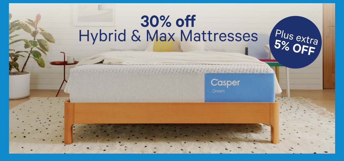 30% off Hybrid & Max Mattresses