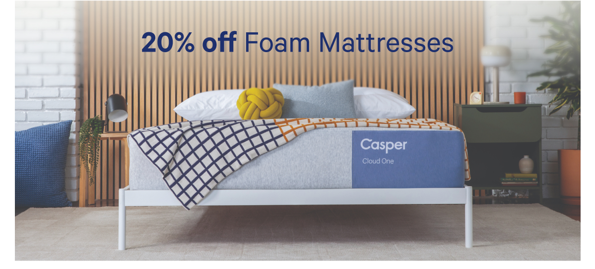 20% off Foam Mattresses