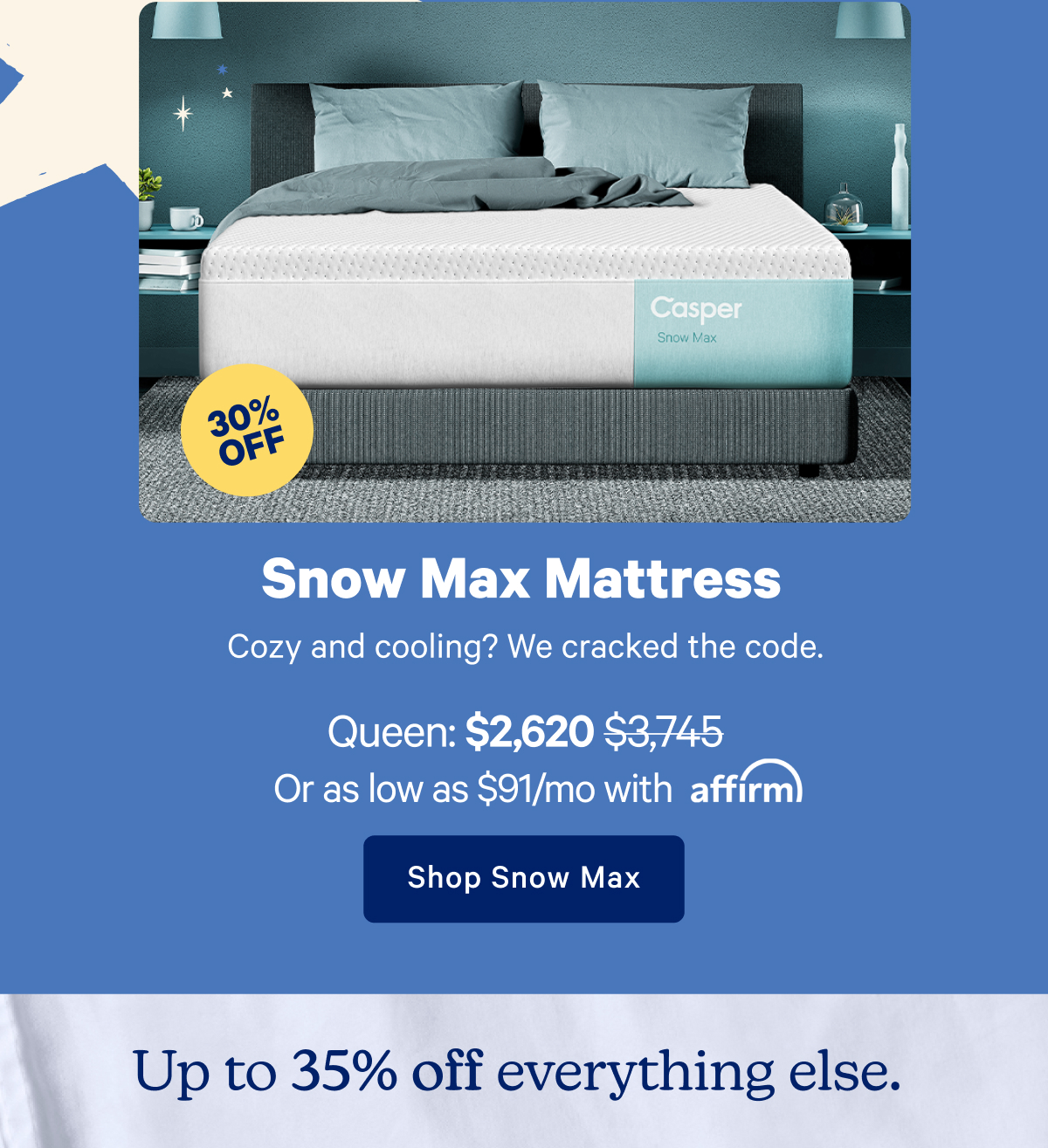 Snow Max Mattress; Cozy and cooling? We cracked the code.