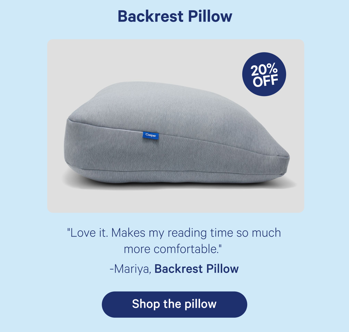 20% off Backrest Pillow