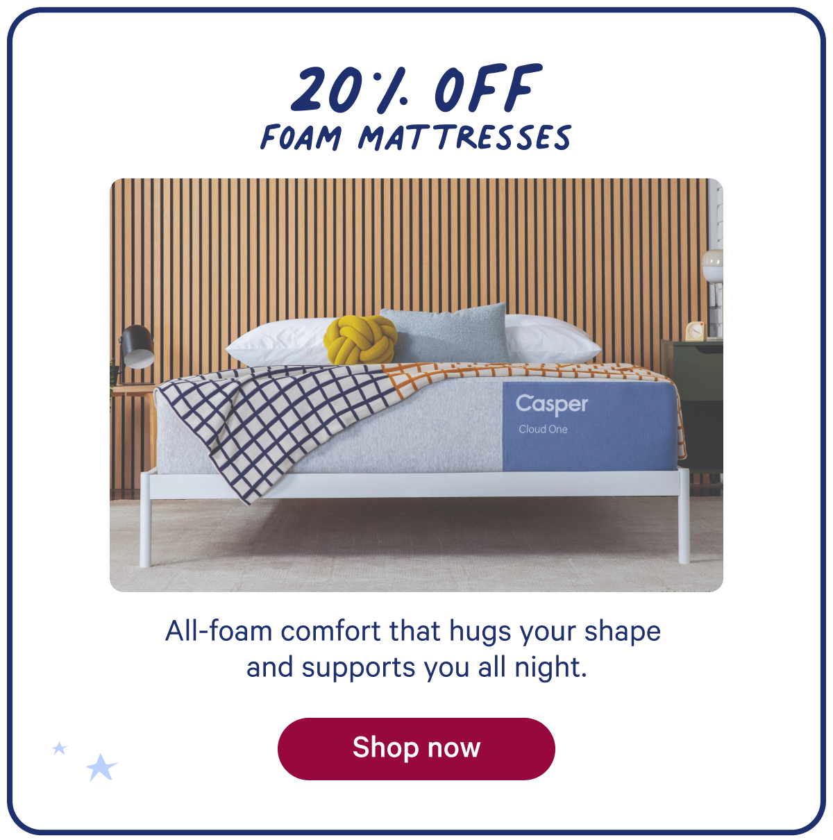 20% off Foam Mattresses