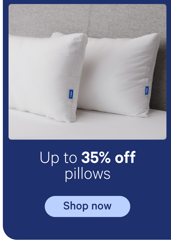 Up to 35% off pillows