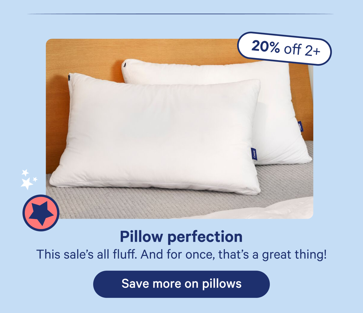 Pillow perfection; This sale's all fluff. And for once, that's a great thing!