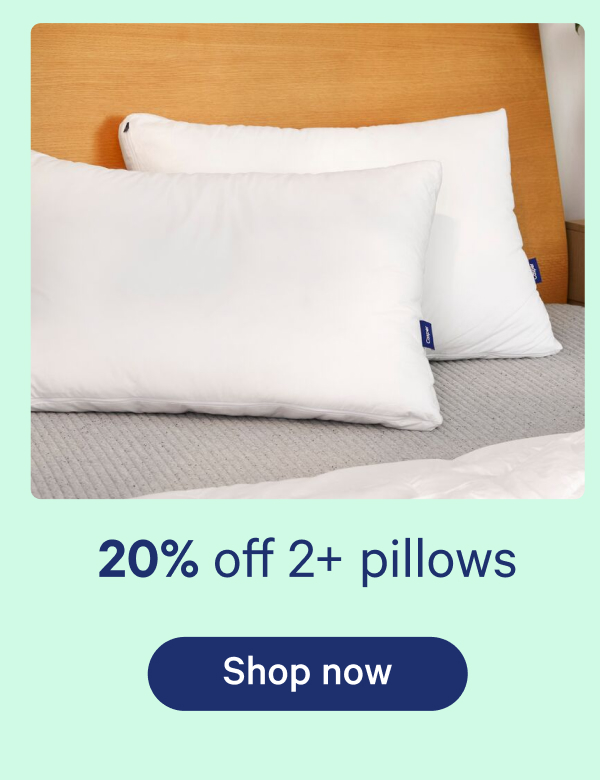 20% off 2+ pillows