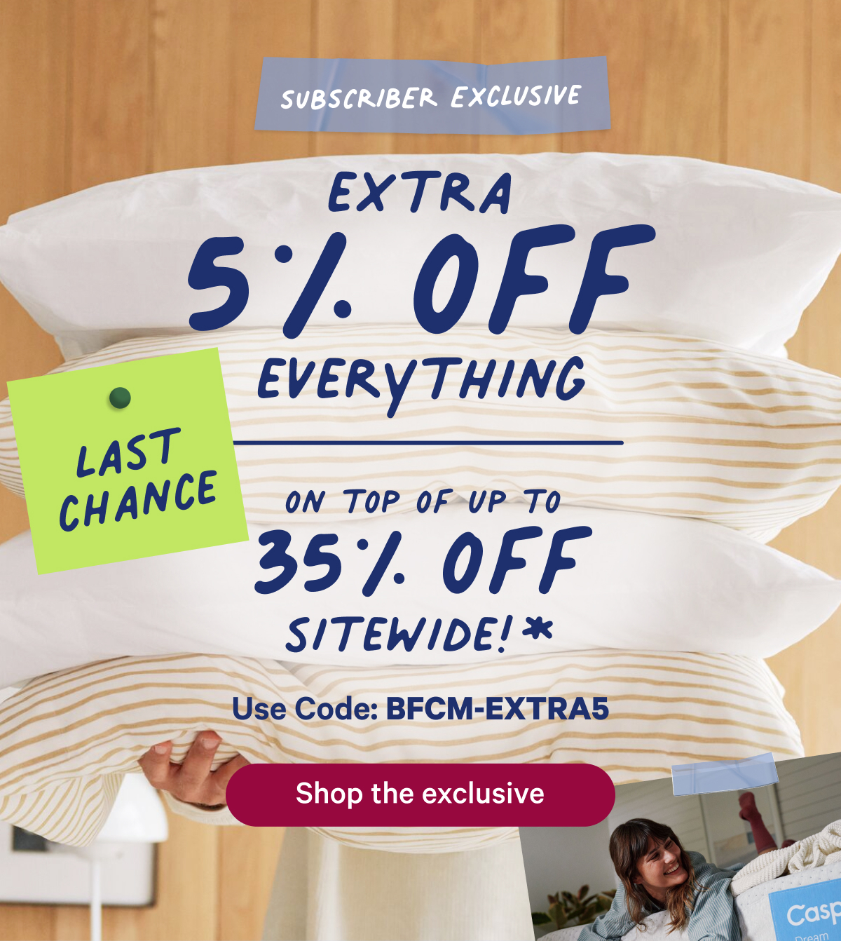 LAST CHANCE Extra 5% off Everything + Up to 35% off sitewide