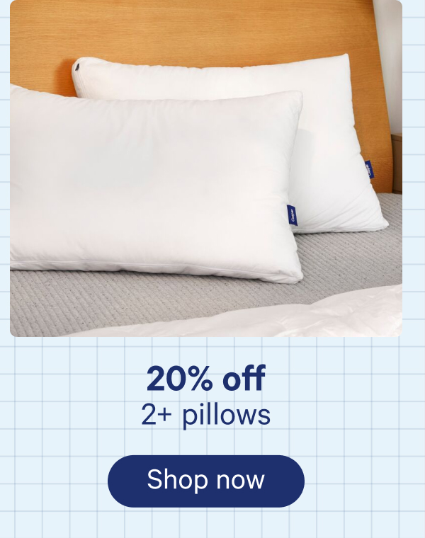 20% off 2+ pillows