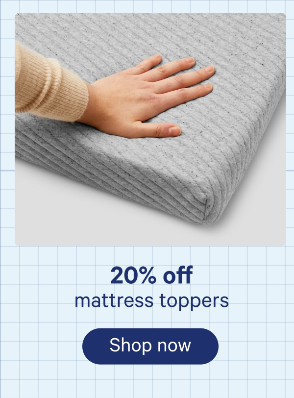 20% off mattress toppers