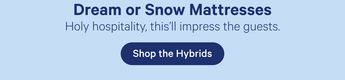 Dream or Snow Mattresses; Holy hospitality, this'll impress the guests.