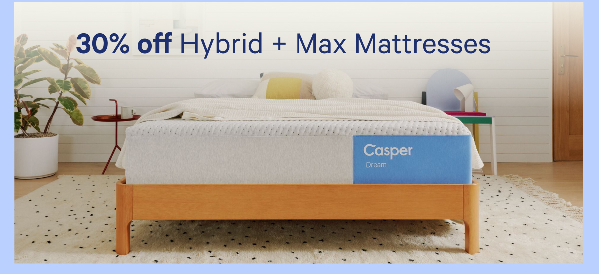 30% off Hybrid + Max Mattresses