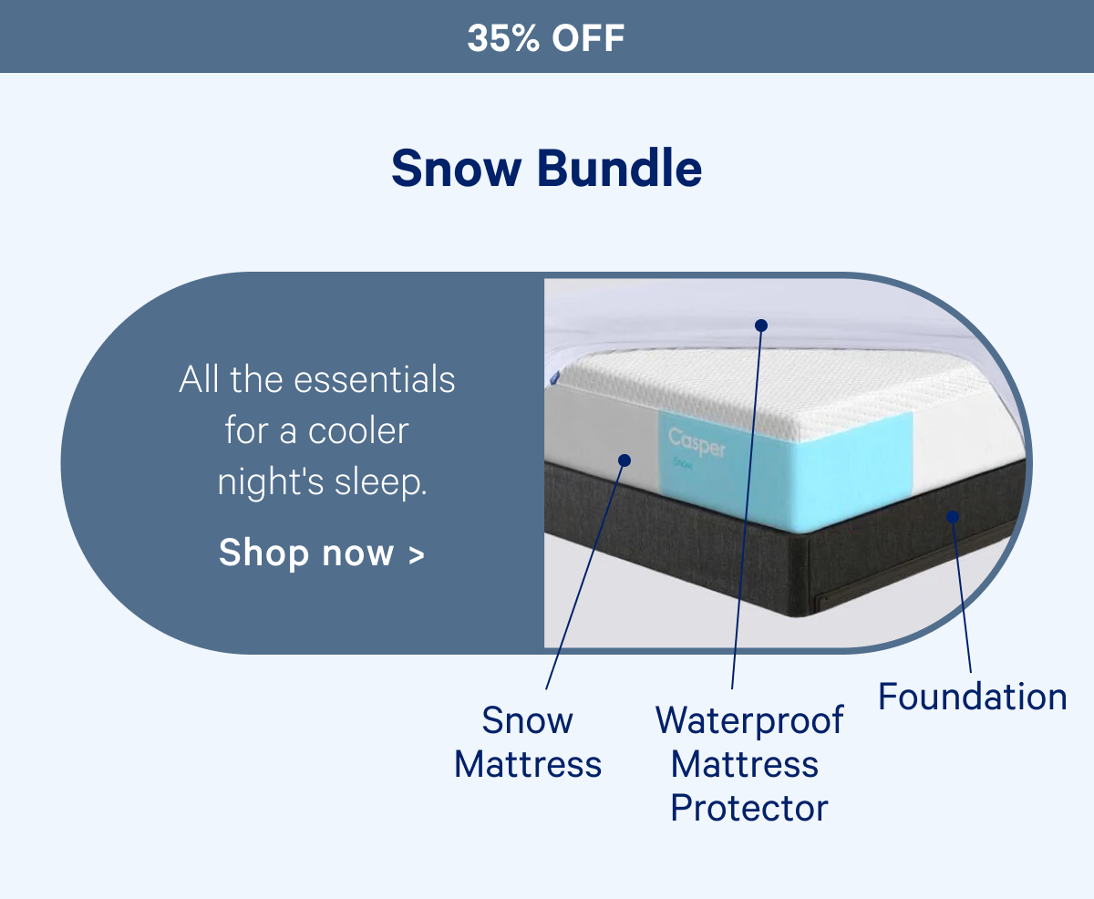 Snow Bundle; All the essentials for a cooler night's sleep.