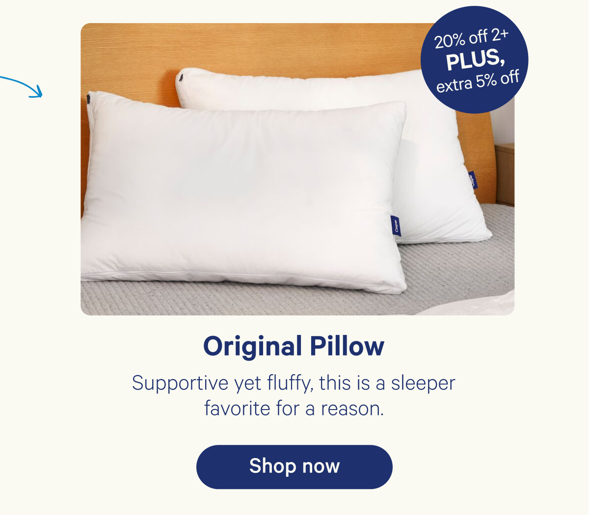 Original Pillow; Supportive yet fluffy, this is a sleeper favorite for a reason.