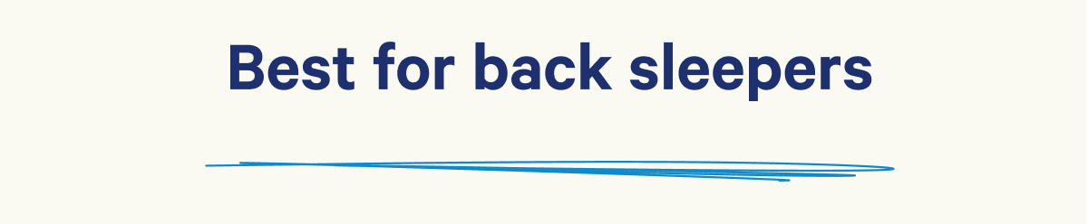 Best for back sleepers