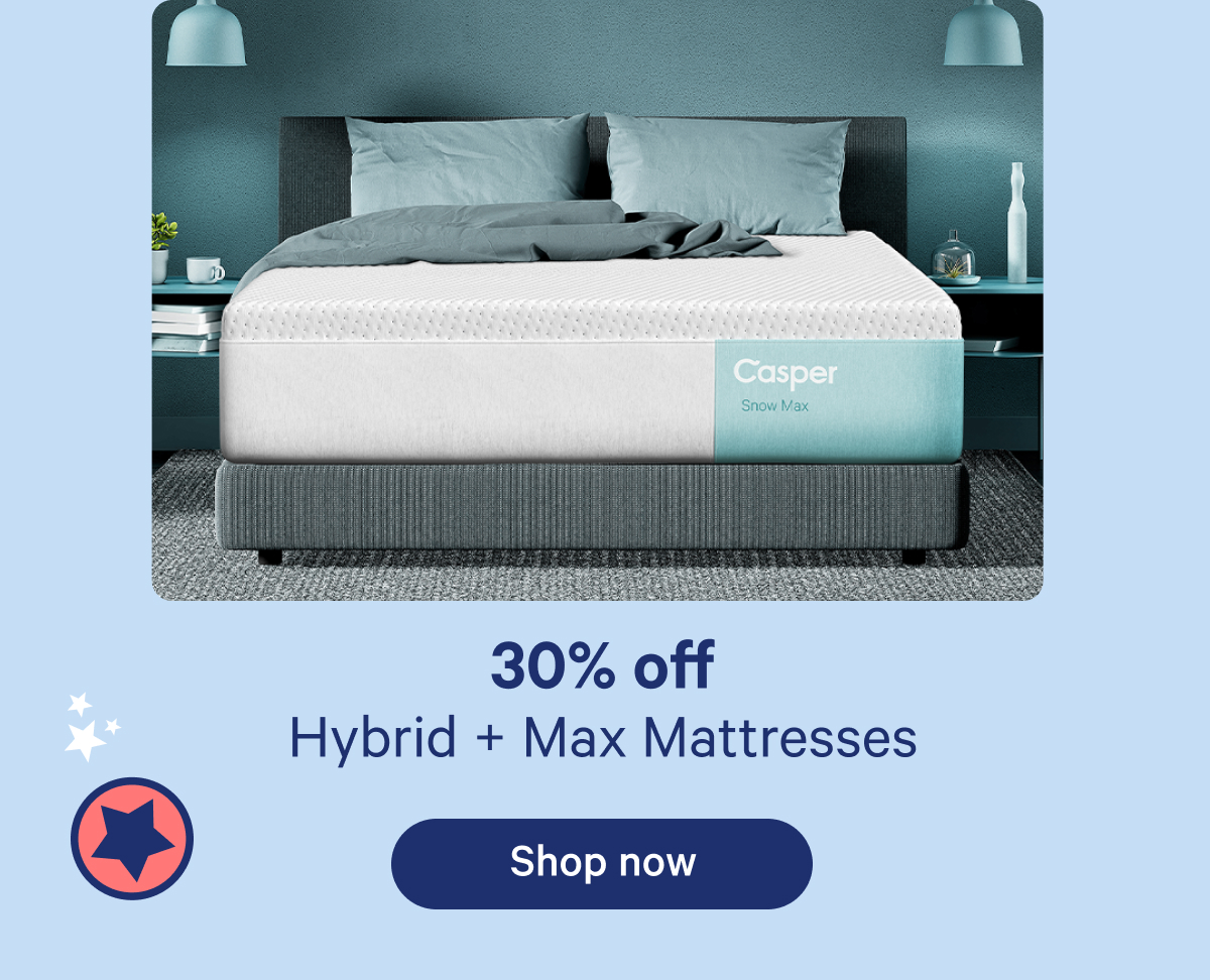 30% off Hybrid + Max Mattresses