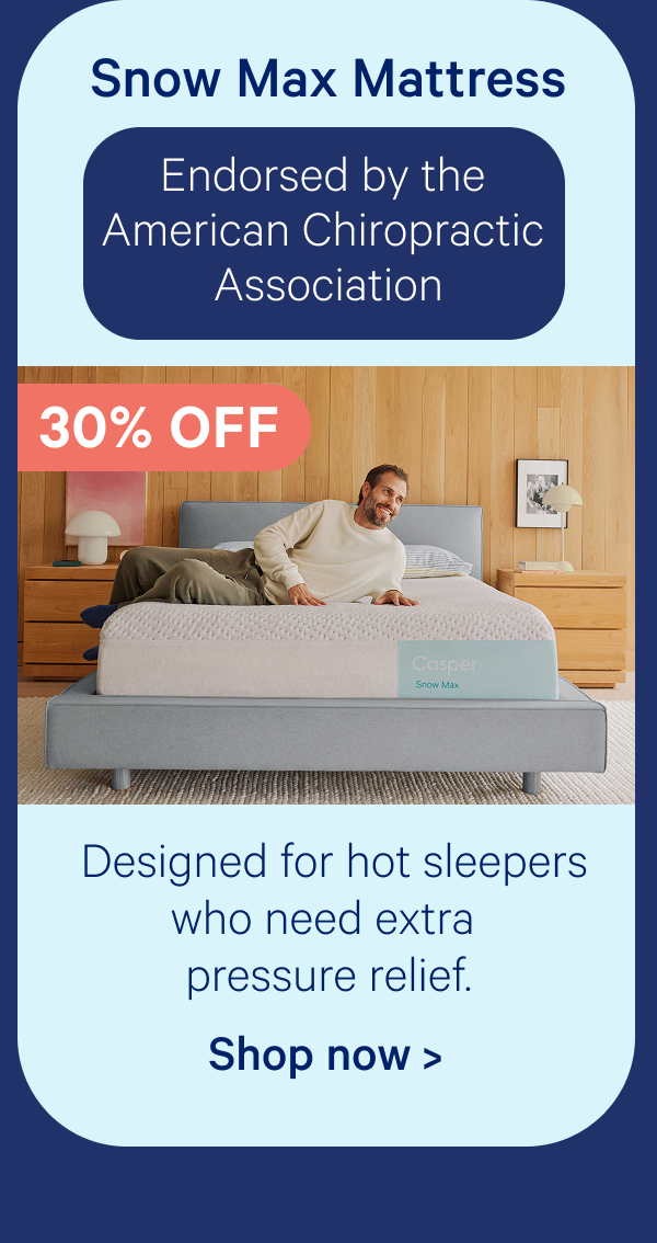 Snow Max Mattress; Endorsed by the American Chiropractic Association; Designed for hot sleepers who need extra pressure relief.