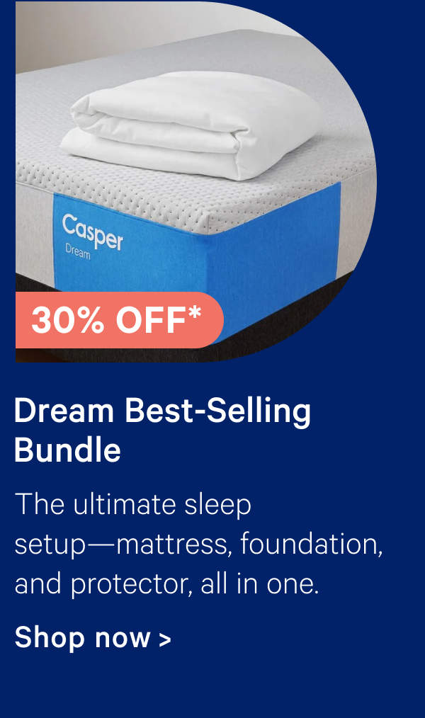 Dream Best-Selling Bundle; The ultimate sleep setup — mattress, foundation, and protector, all in one.