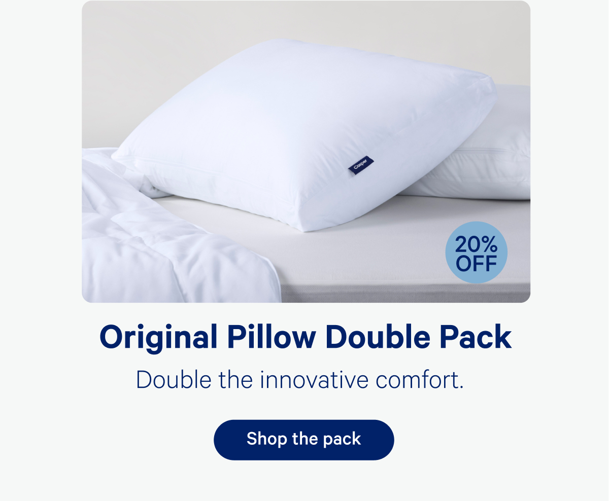 Original Pillow Double Pack; Double the innovative comfort.