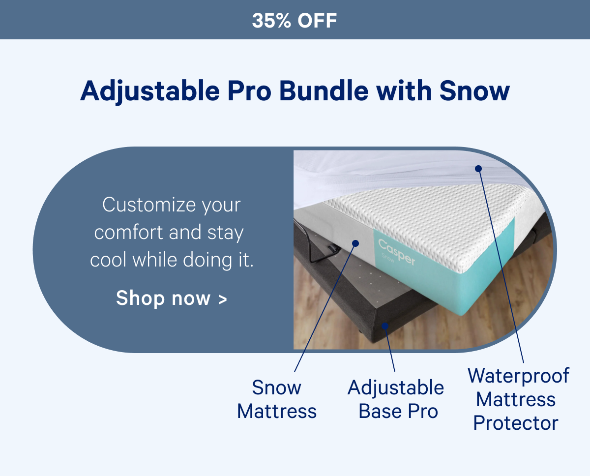 Adjustable Pro Bundle with Snow; Customize your comfort and stay cool while doing it.