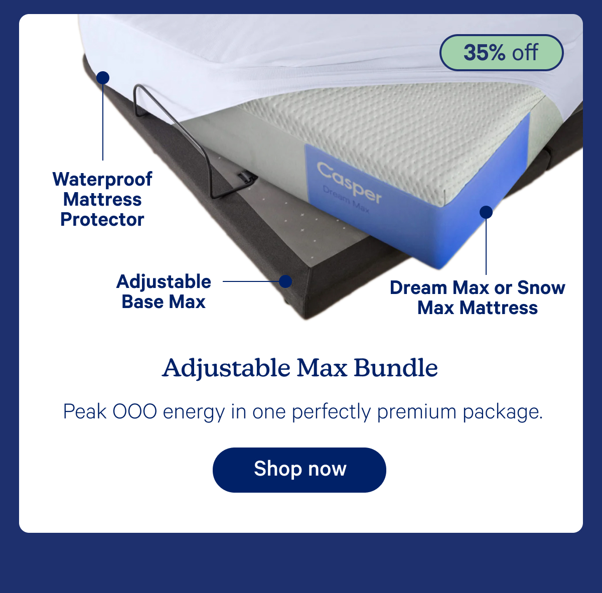 Adjustable Max Bundle; Peak OOO energy in one perfectly premium package.