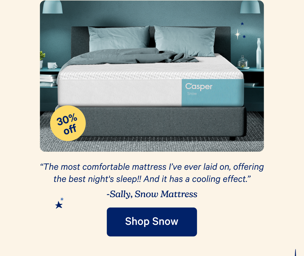 ''The most comfortable mattress I've ever laid on, offering the best night's sleep!! And it has a cooling effect.''