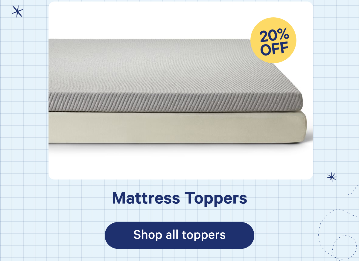 20% off mattress toppers