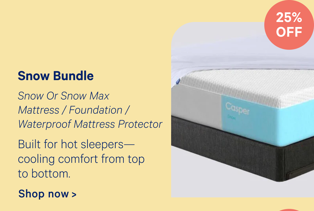 Snow Bundle; Engineered for hot sleepers—cooling comfort from top to bottom.