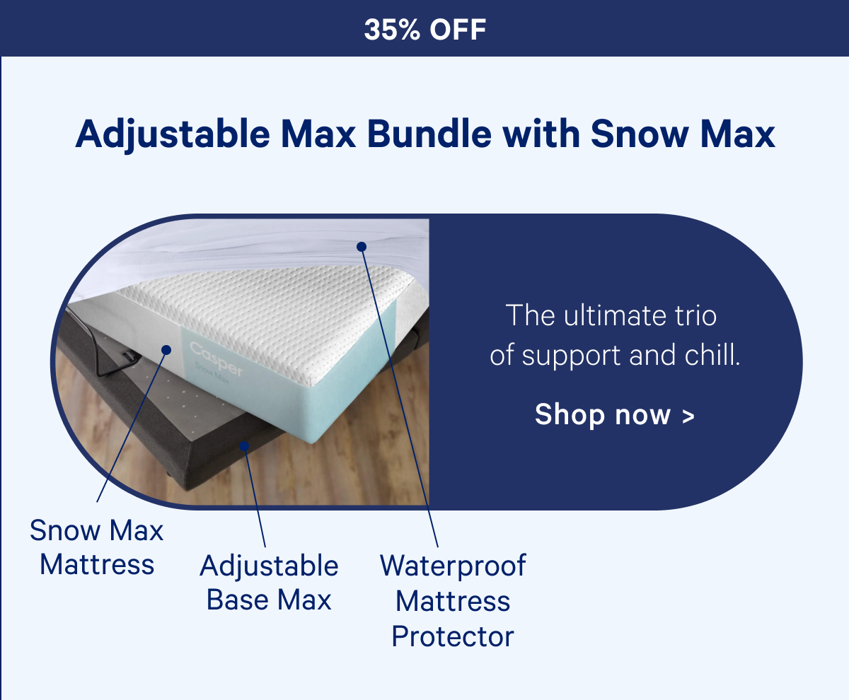 Adjustable Max Bundle with Snow Max; The ultimate trio of support and chill.