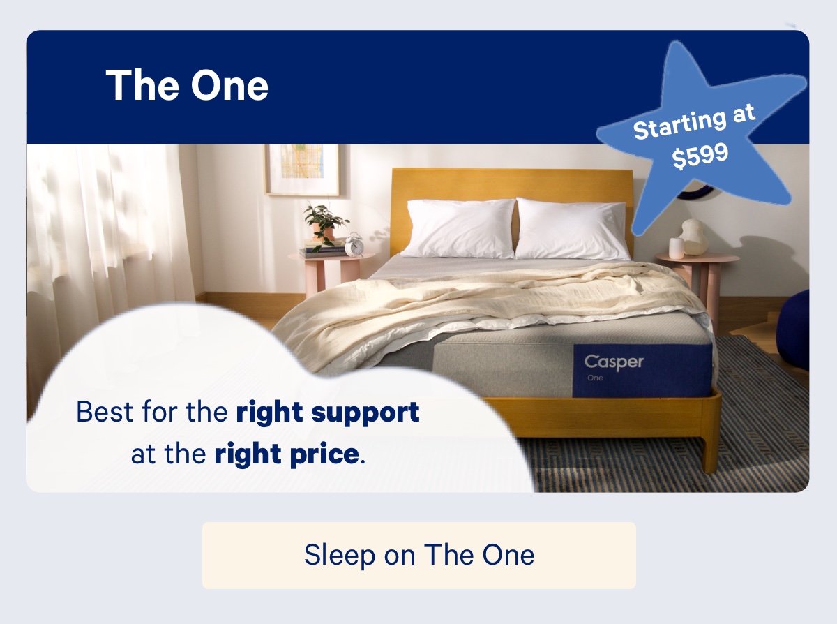 The One; Starting at $599; Best for the right support at the right price.