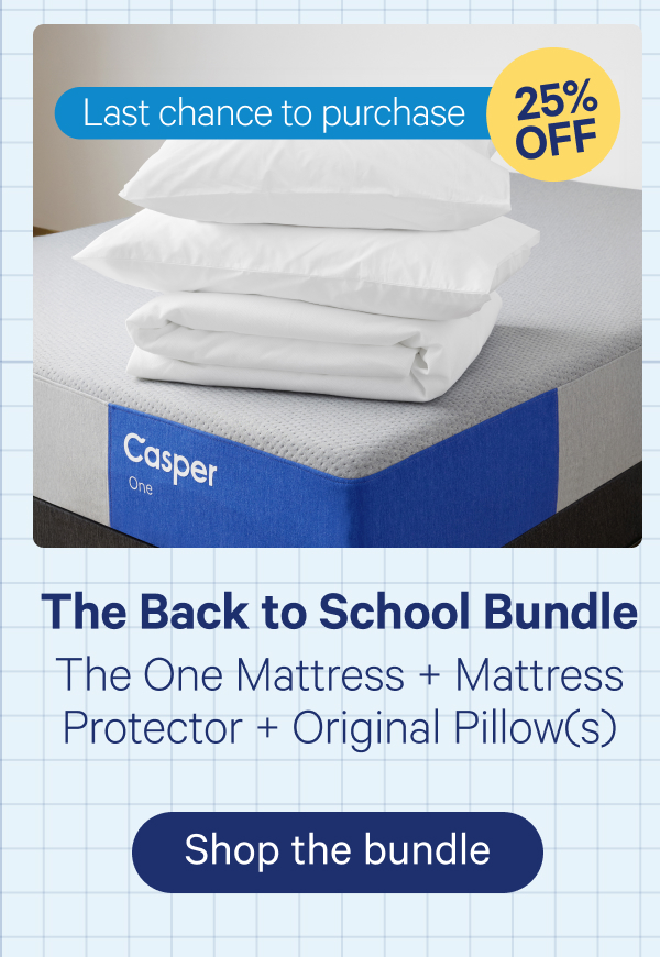 The Back to School Bundle; The One Mattress + Mattress Protector + Original Pillow(s)