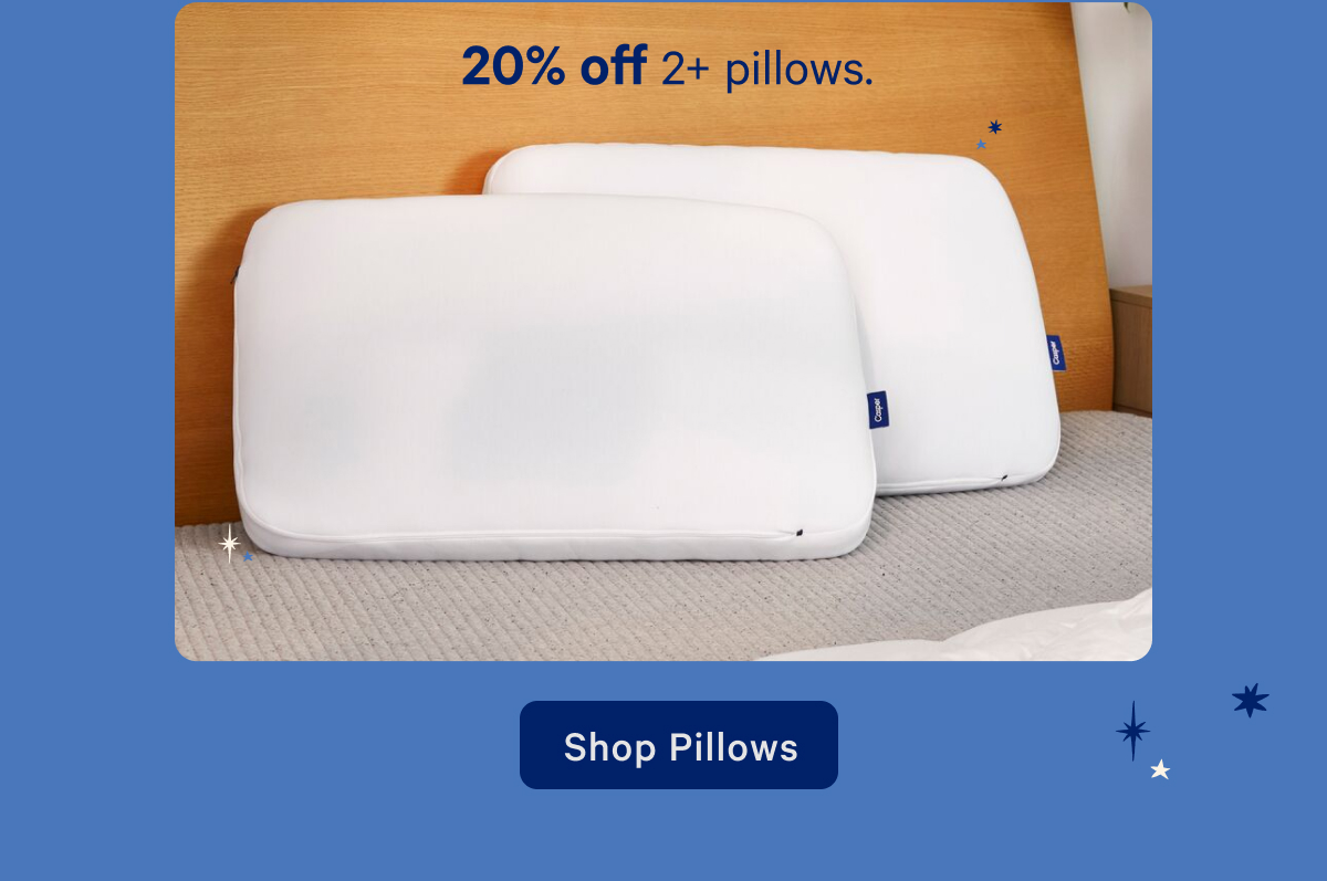 20% off 2+ pillows