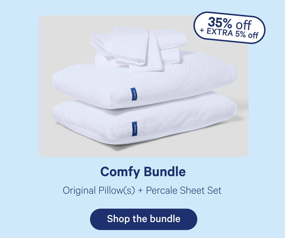 Comfy Bundle; Original Pillow(s) + Percale Sheet Set