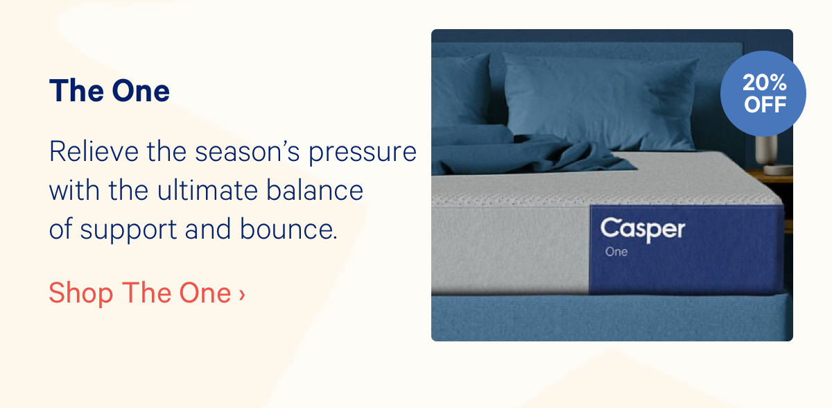 The One; Relieve the season's pressure with the ultimate balance of support and bounce.