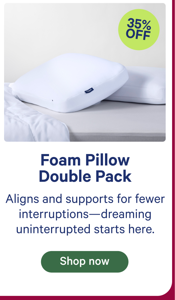 Foam pillow double pack