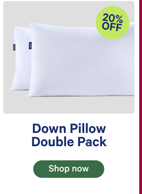 Down pillow double pack
