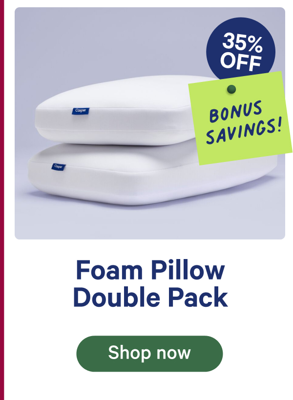 Foam pillow double pack