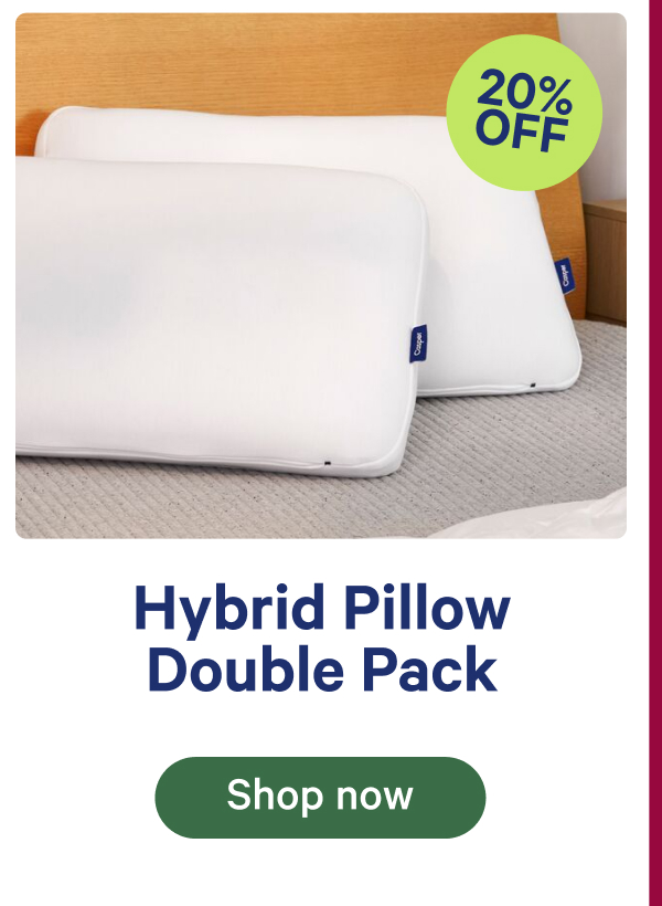 Hybrid pillow double pack